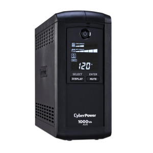 CyberPower CP1000AVRLCD Mini-Tower UPS, UL Rated, Energy Star certified, 9× NEMA 5-15R